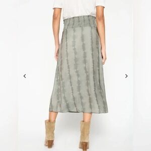 Brochu Walker Gray/Olive smock waist midi skirt